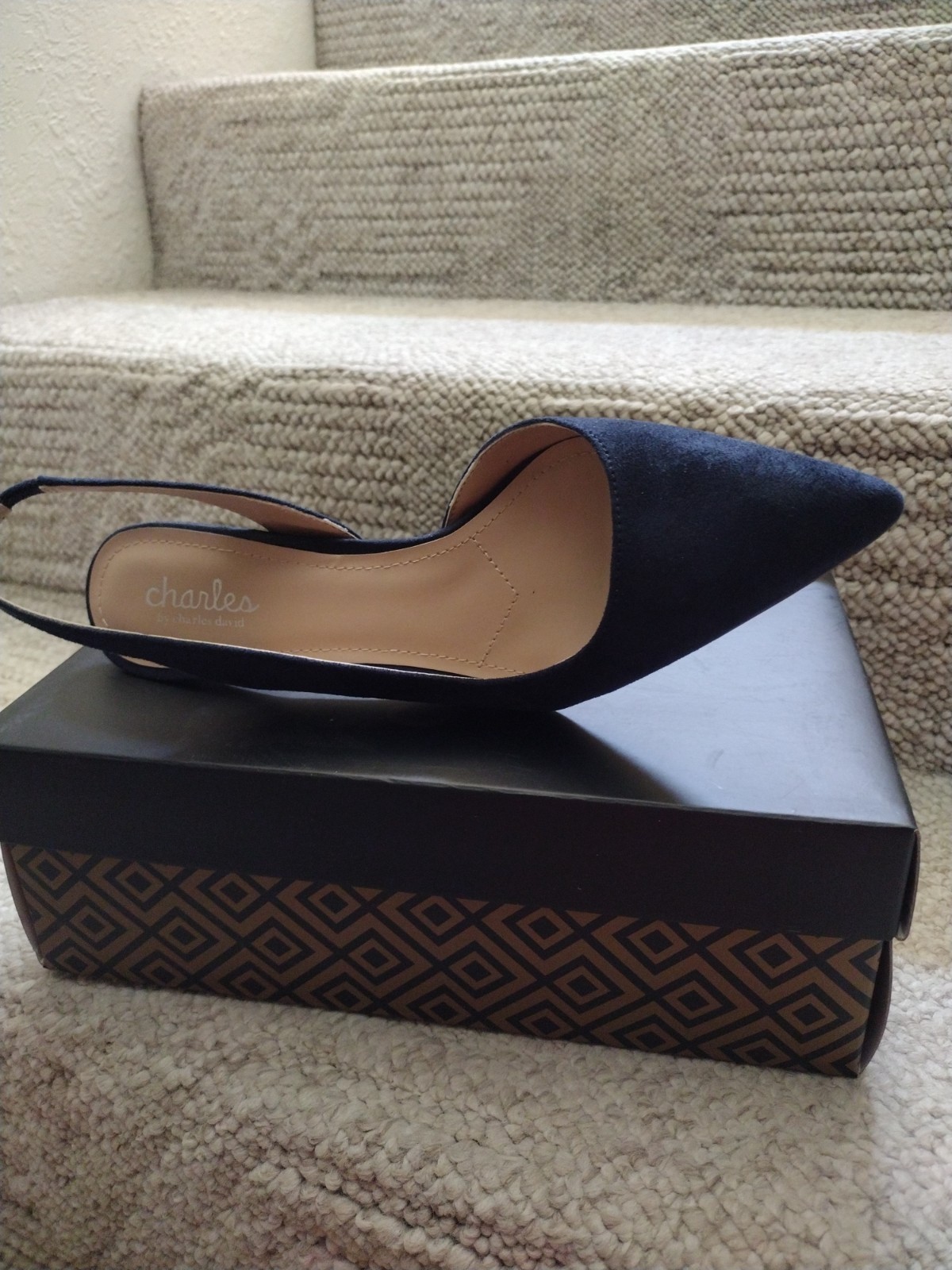 Charles by Charles David Navy Slingback Pumps Excellent Condition Size 9