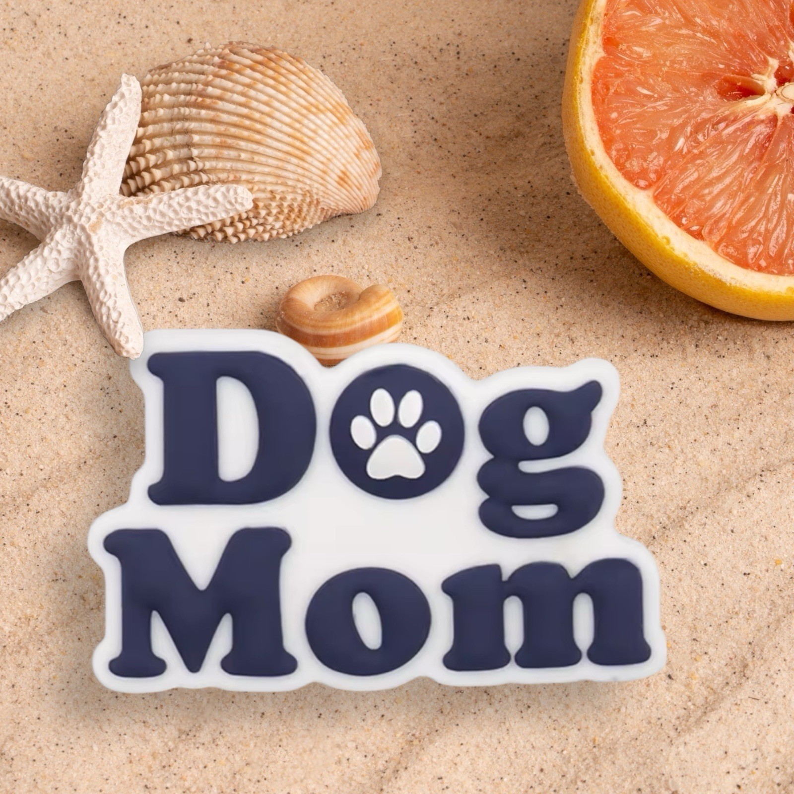 Dog Mom Bogg Bag Beach tote bag charm Rivet New Large 3.5 inches
