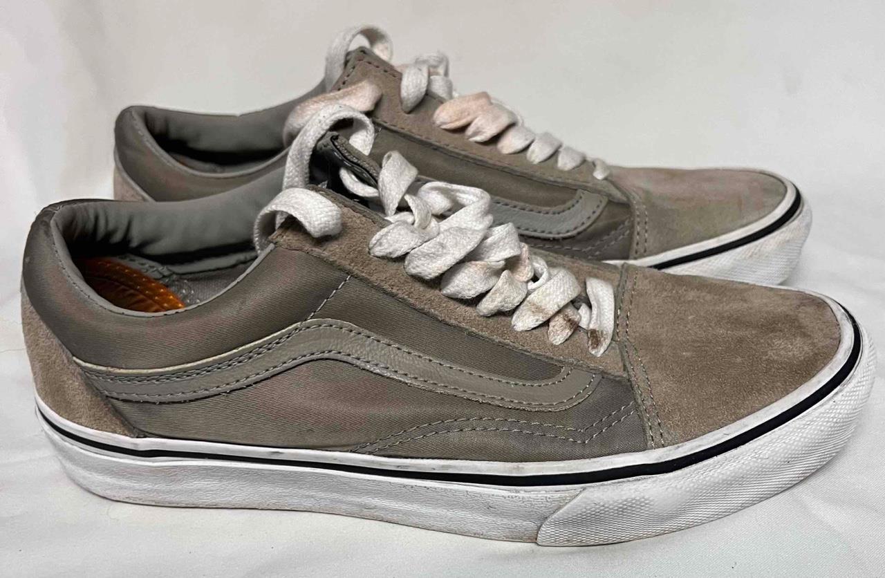 Vans Beige Suede/Leather Casual or Skateboarding Shoes #721454 Men 6.5 Women 8