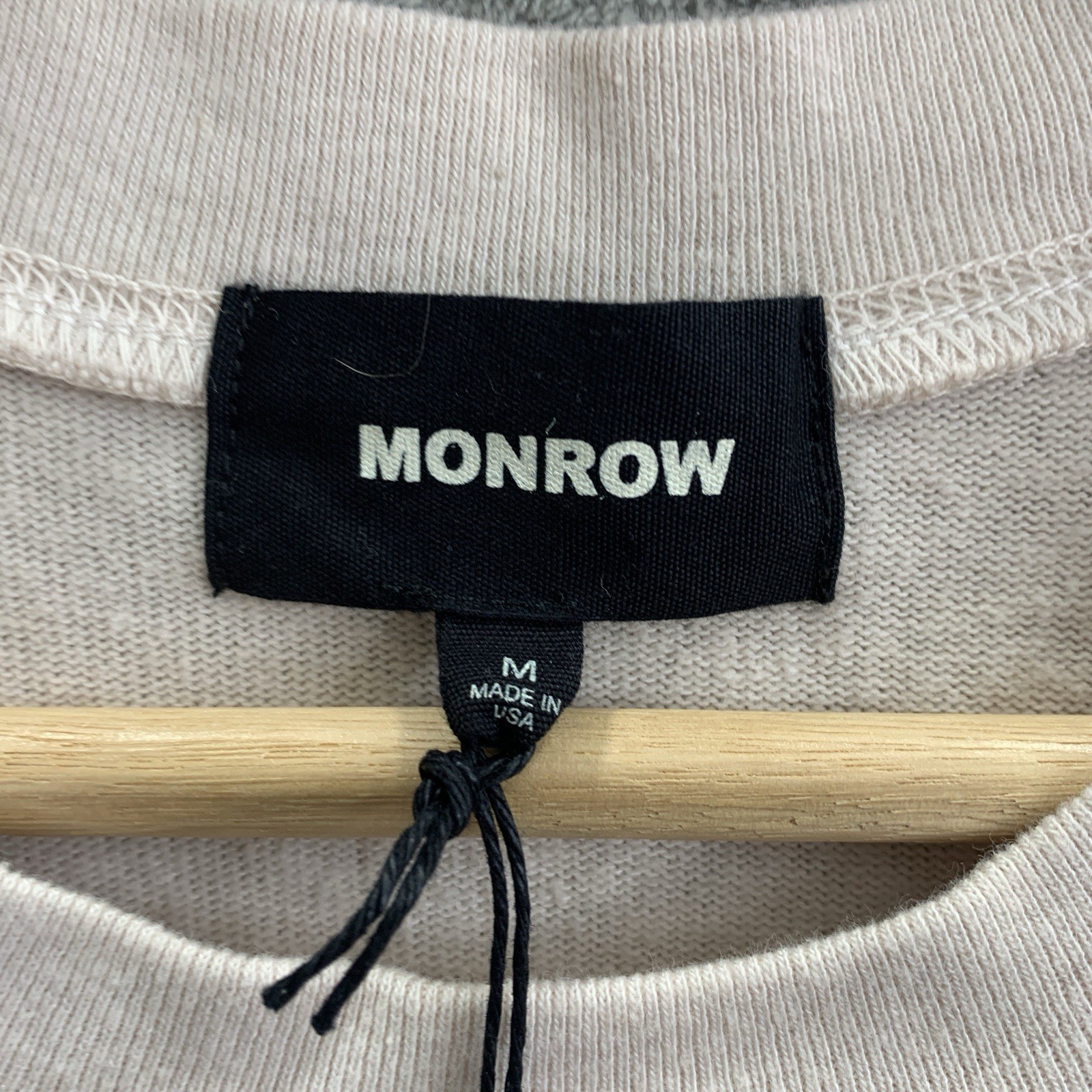 MONROW Sweater Womens M Cozy Comfy Sweatshirt Bone Crewneck Pullover Long Sleeve
