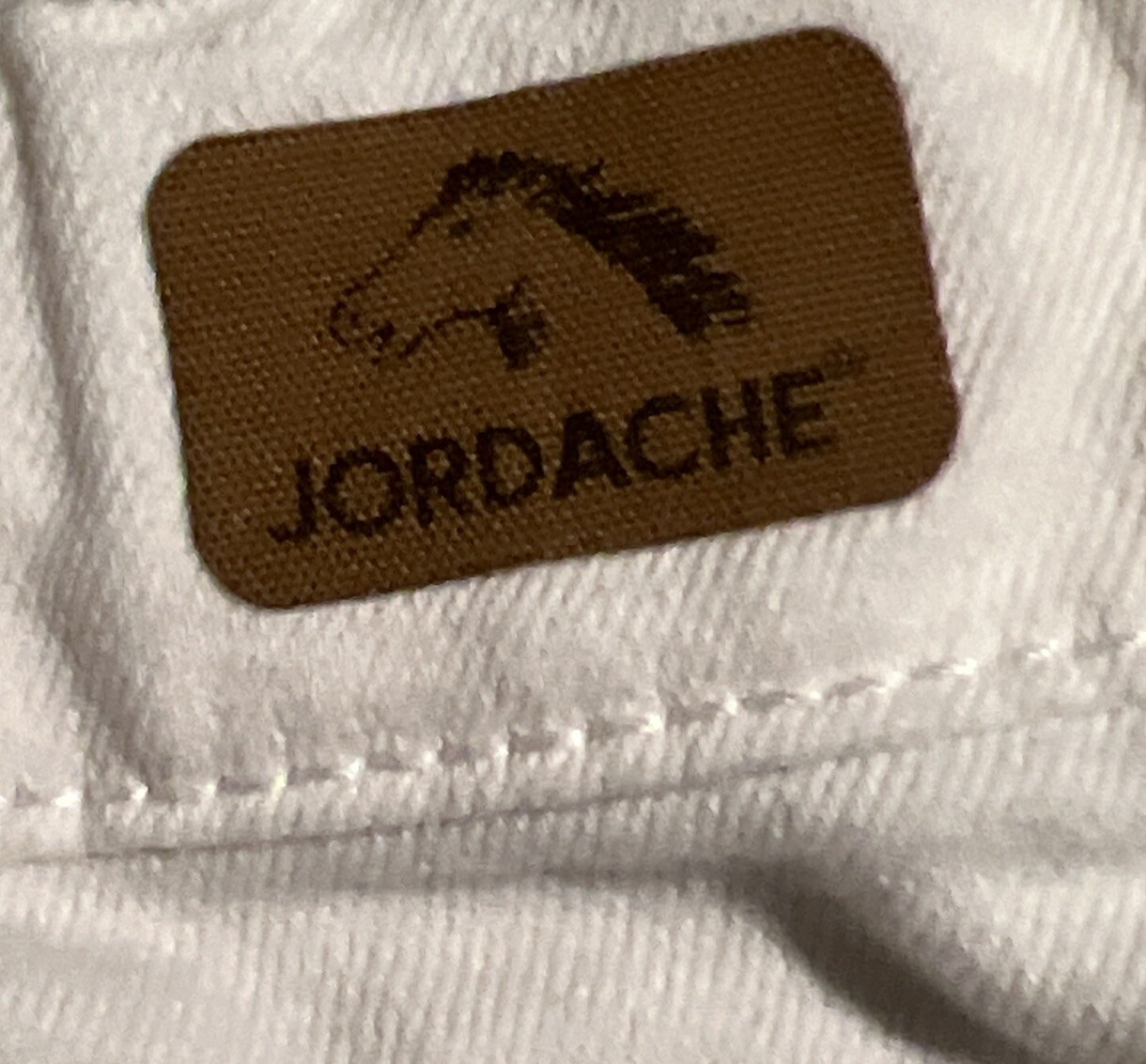 Girls Jordache White Adjustable Waist Glitter Embloidered W/Logo Shorts Size 14