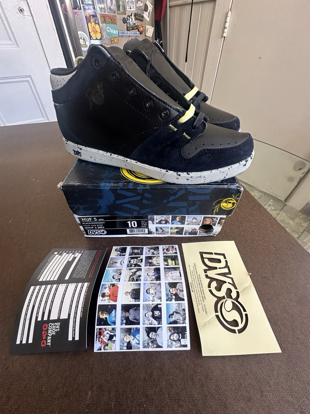 New DVS HUF 5 ORIGINAL INTENT FAMILIA BLACK Size 10 Keith Hufnagel