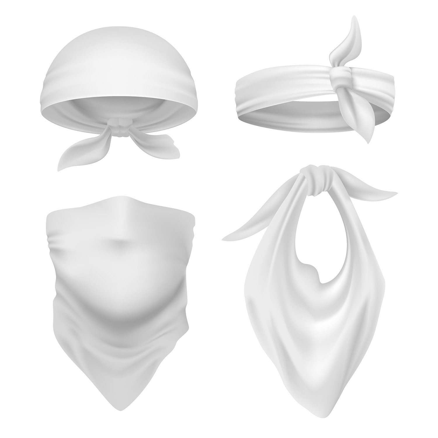 Balec 12 Pack of Blank Plain White Bandanas for Men and Women by the Dozen