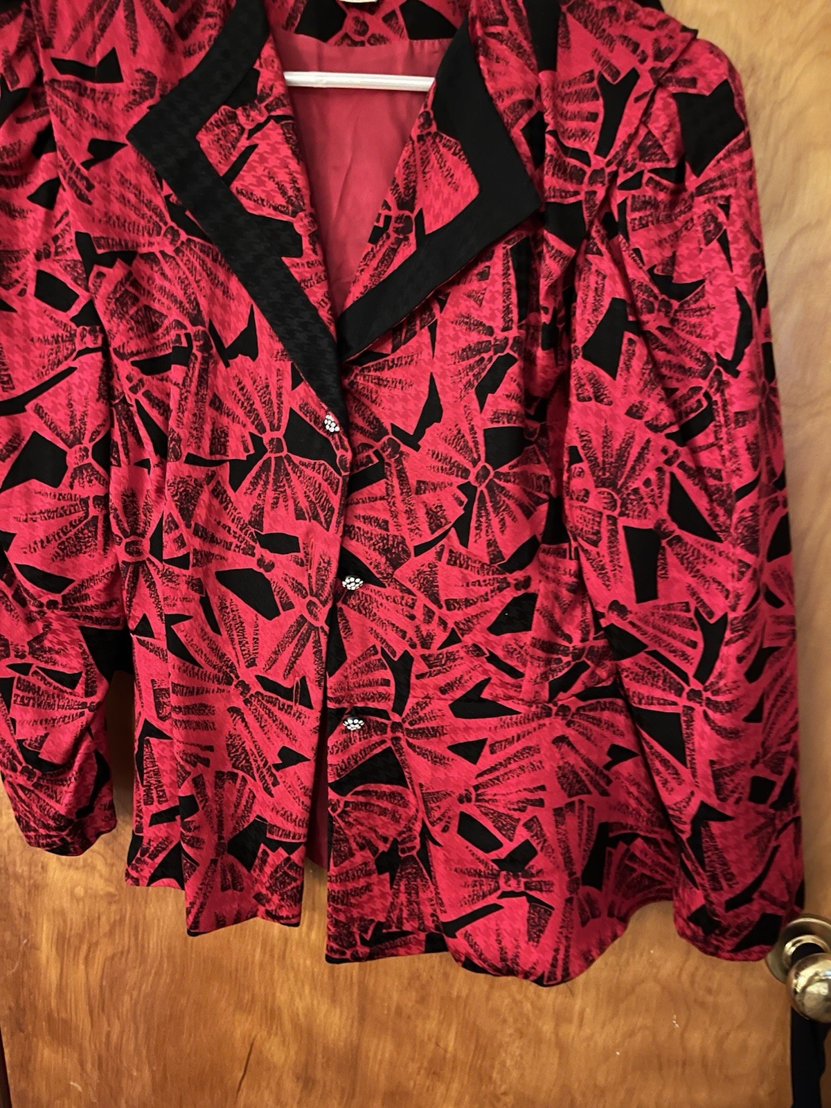 Vintage 1980s Jack Mulqueen Silk 2-Piece Skirt Suit Jacket & Skirt size 10