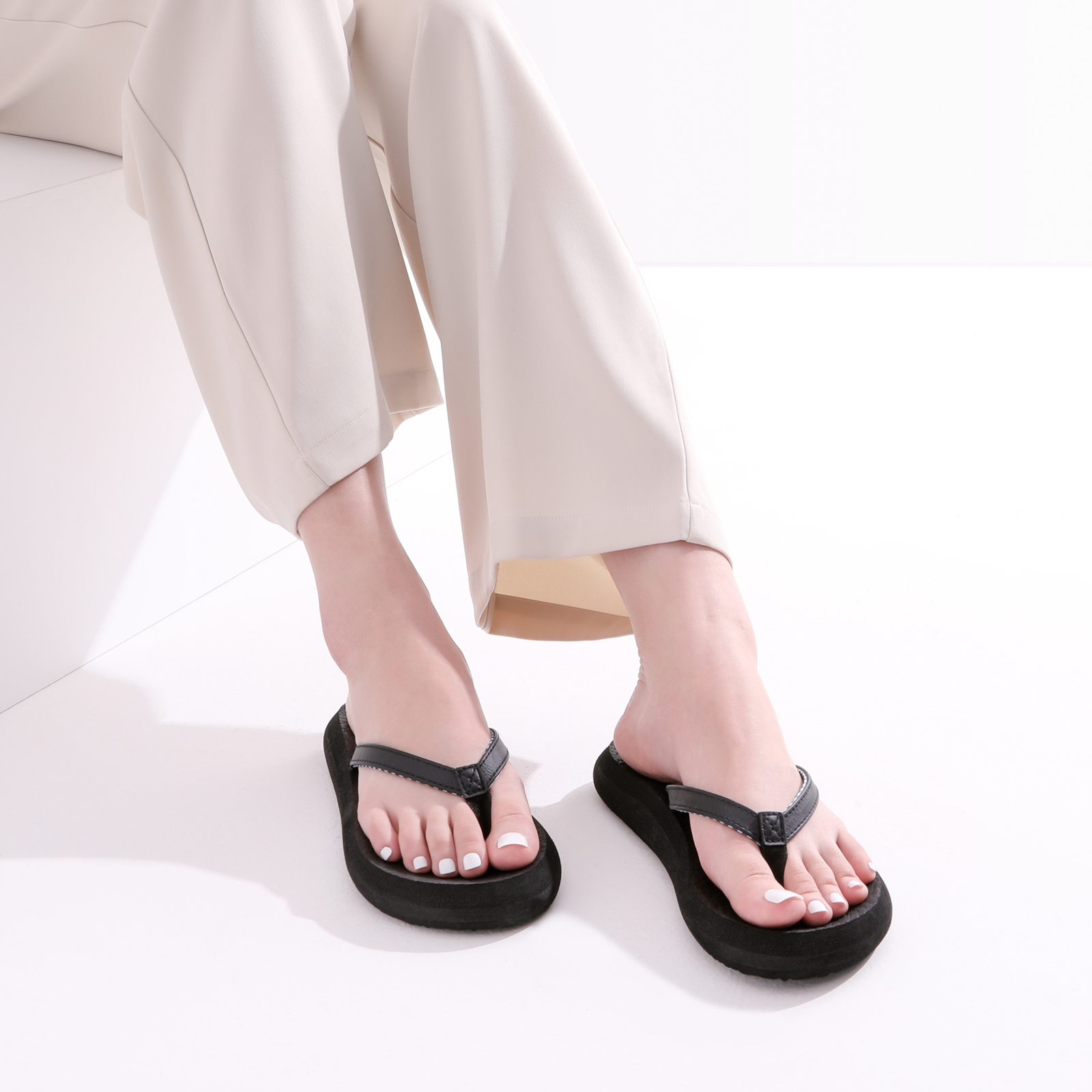 Womens Flip Flops Arch Support Soft Cushion Thongs Lightweight Beach Sandals