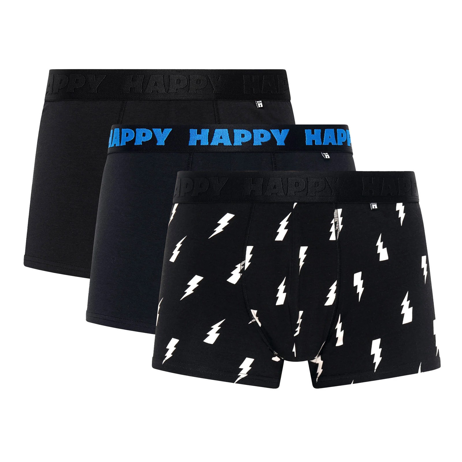 Happy Socks Men’s Boxers, 3-Pack – Trunks, Cotton Stretch, Solid/Patterned…