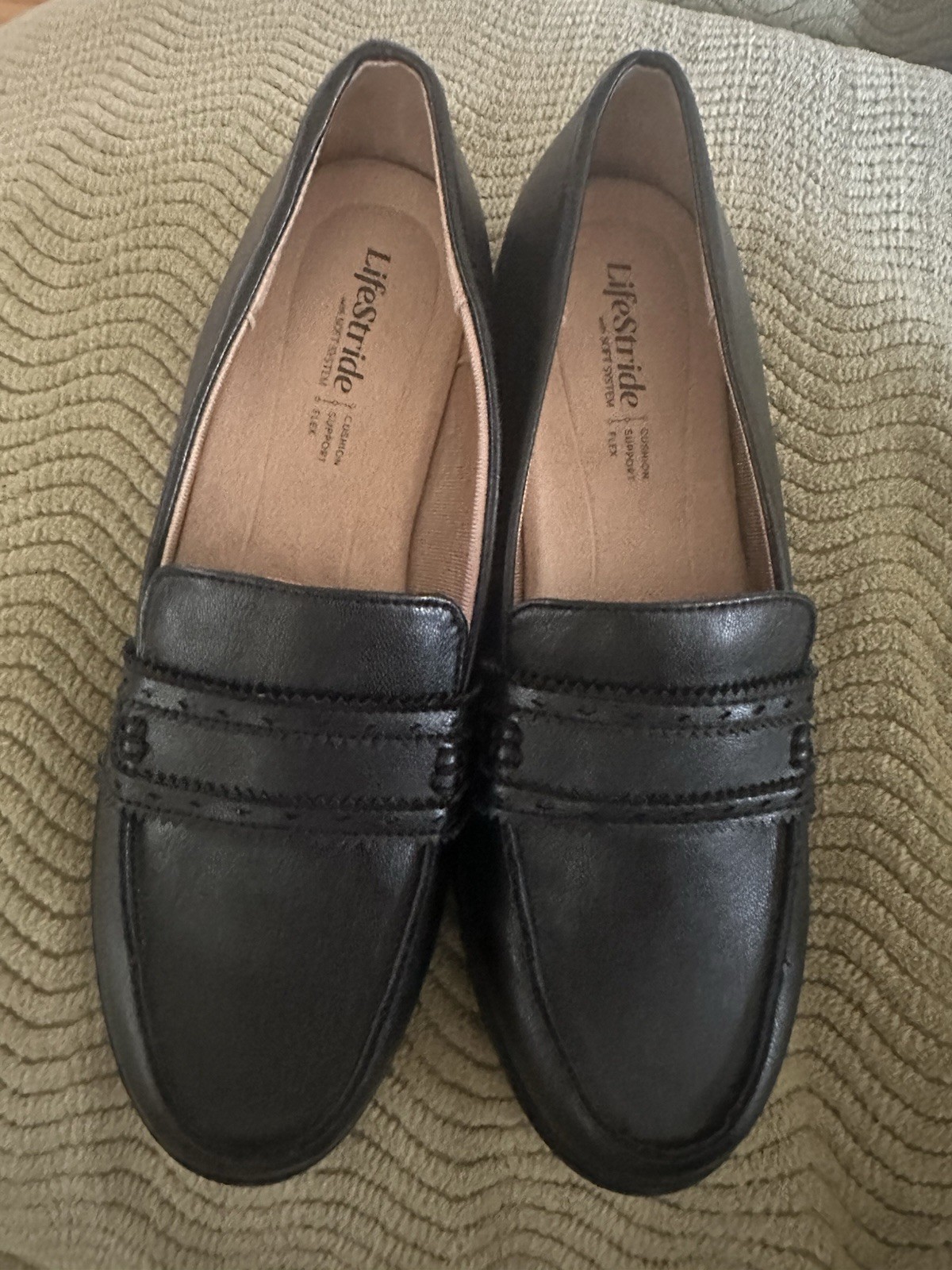 Women’s Life Strand Loafers Black Size 7W