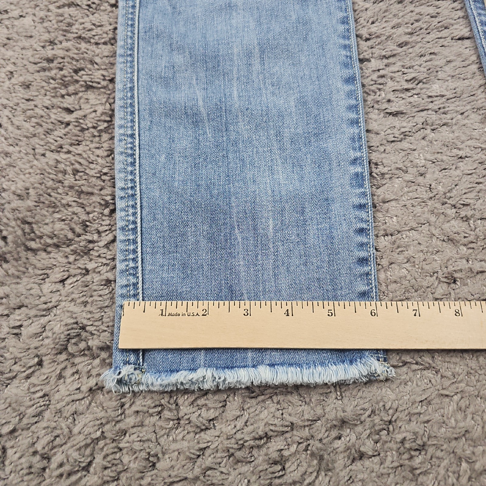 7 For All Mankind Jeans Womens 24 Cropped Straight Light Wash High Rise 23×26