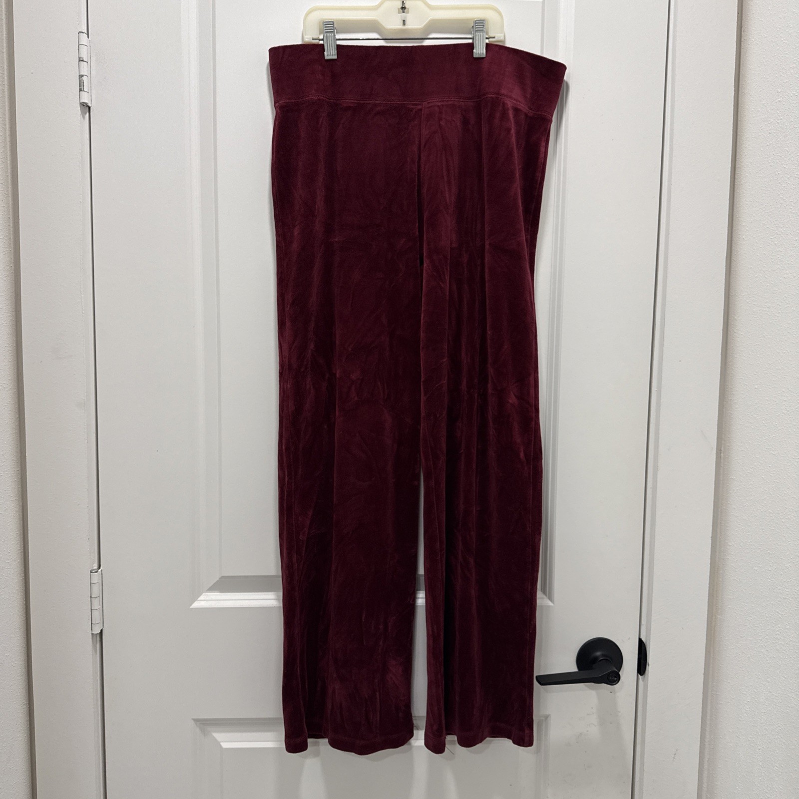 Talbots Velour Zip Front Sweatshirt & Pants Set Size Small Burgundy
