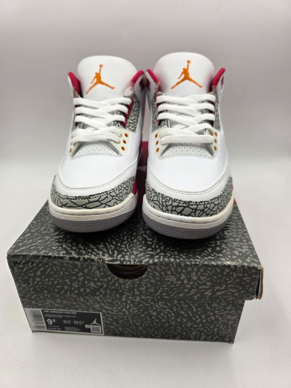 Nike Air Jordan 3 Retro Cardinal Red CT8532 126 Size 9.5