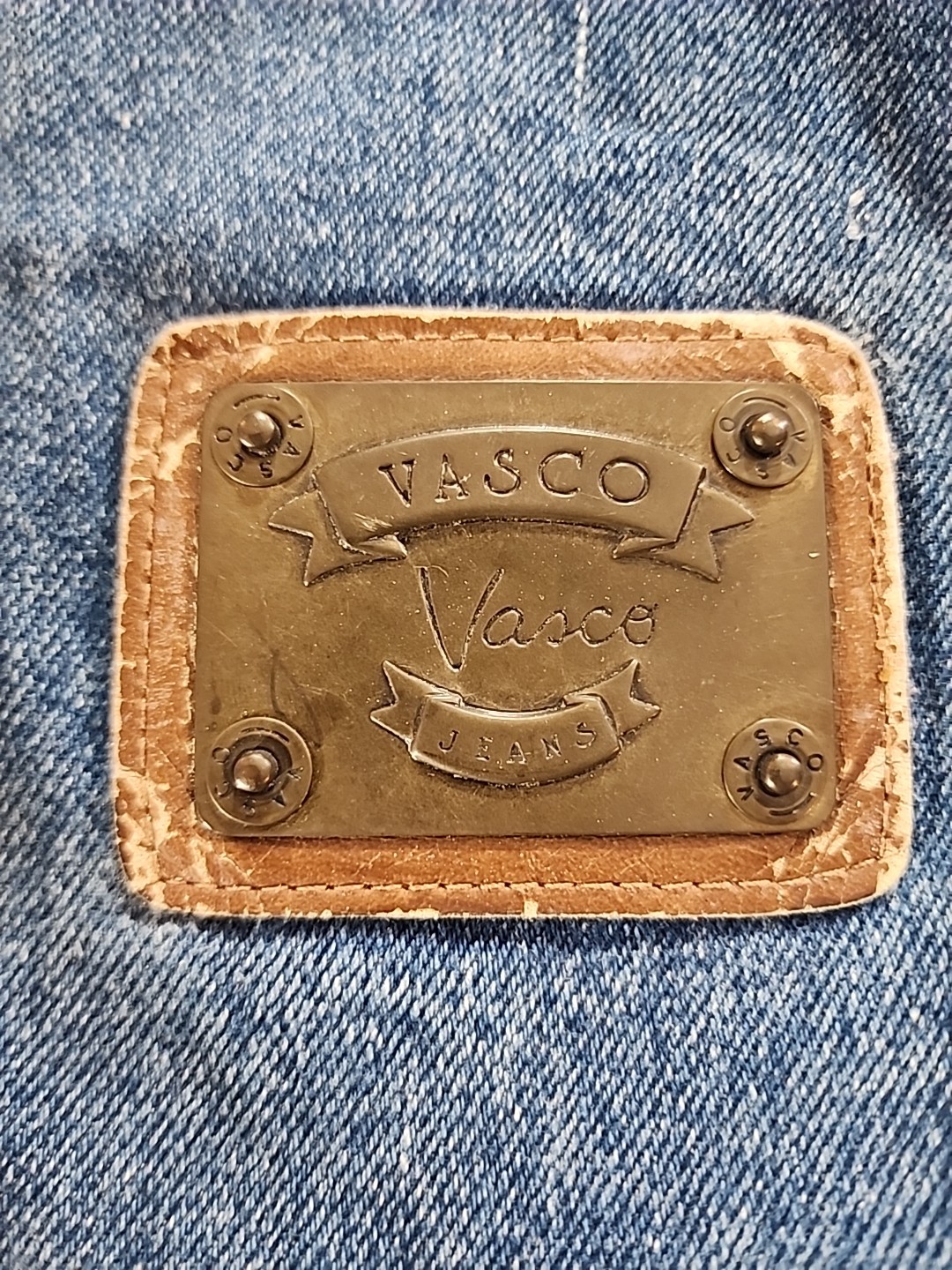 Vintage VASCO Jeans Denim Button Up Vest Medium 90s Utility Workwear