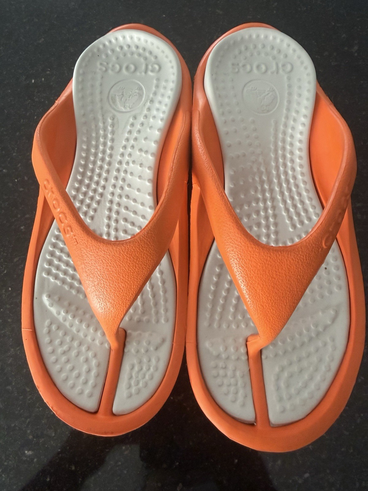 Crocs Athens Flip Flops Women Orange Color Size W 6 M 4