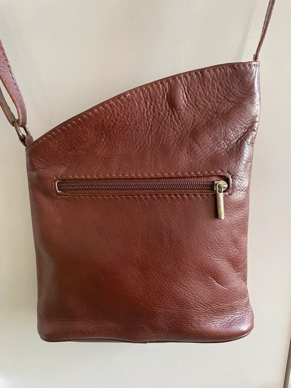 Dark brown leather saddle bag elegant minimalist crossbody bag