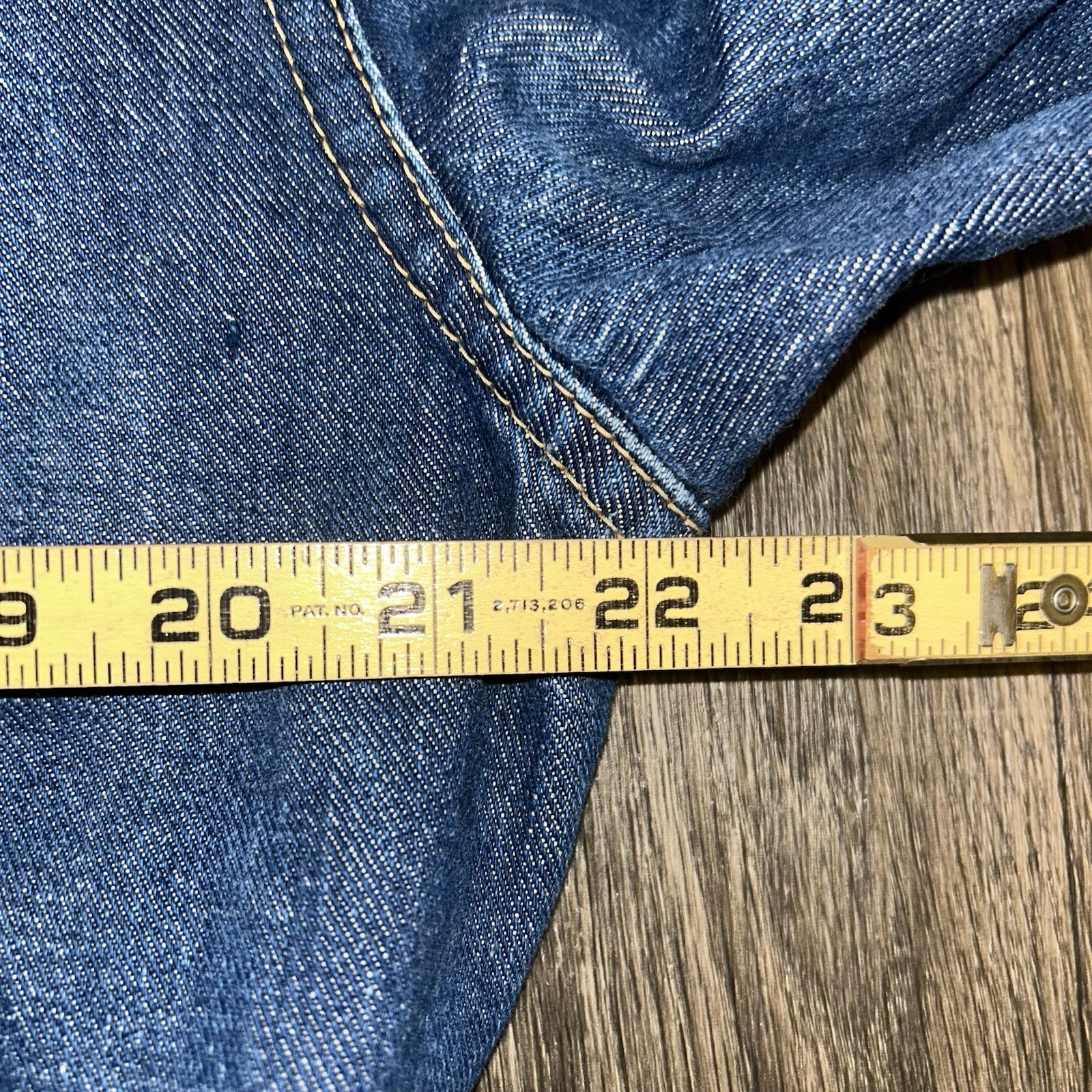 Vintage 60s Maverick Blue Bell Denim Zip Up Pleated Jacket Medium