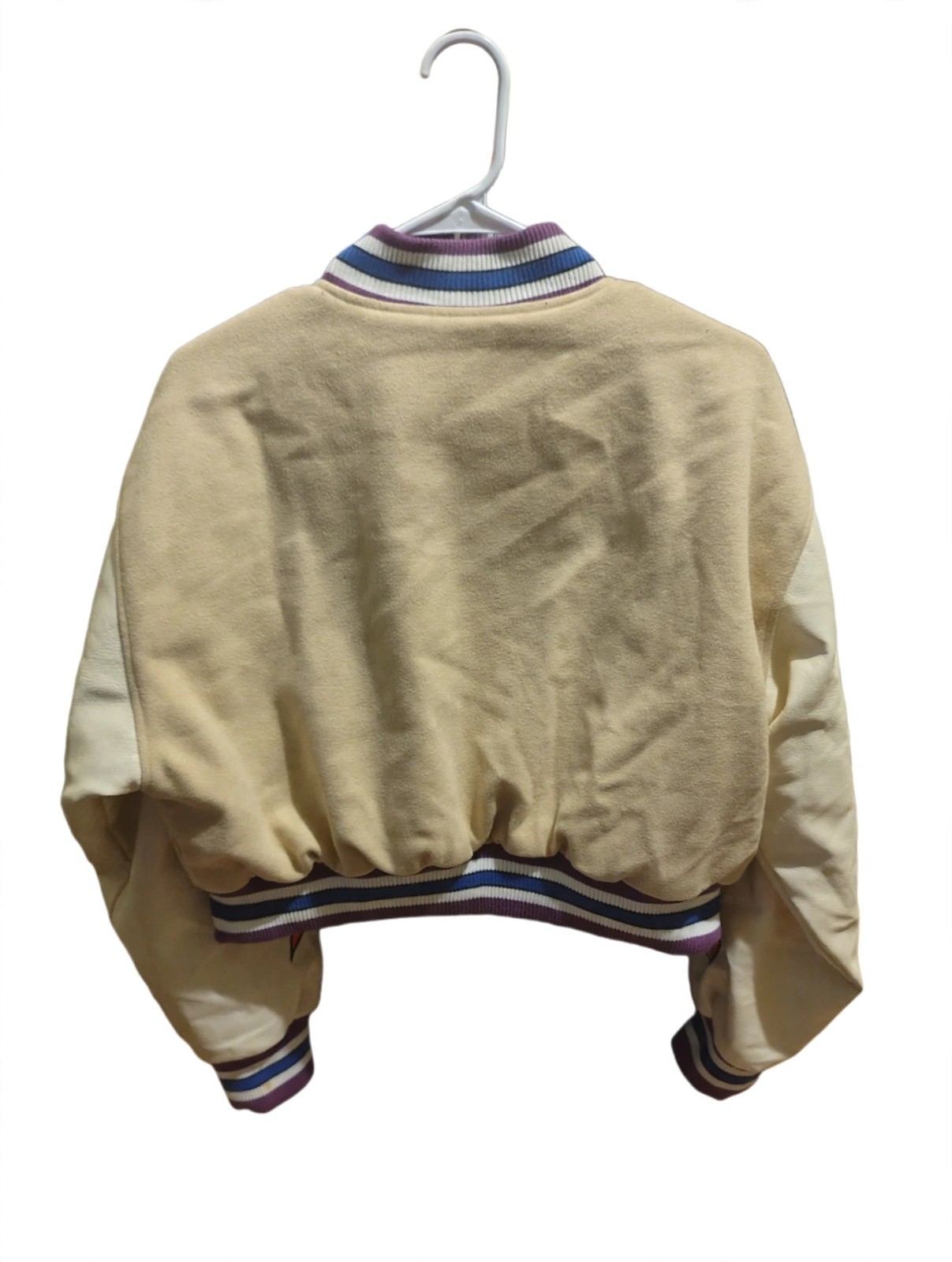 Red Fox Varsity Jacket Pink B 23 HUSTLE Stars Letterman woman XL