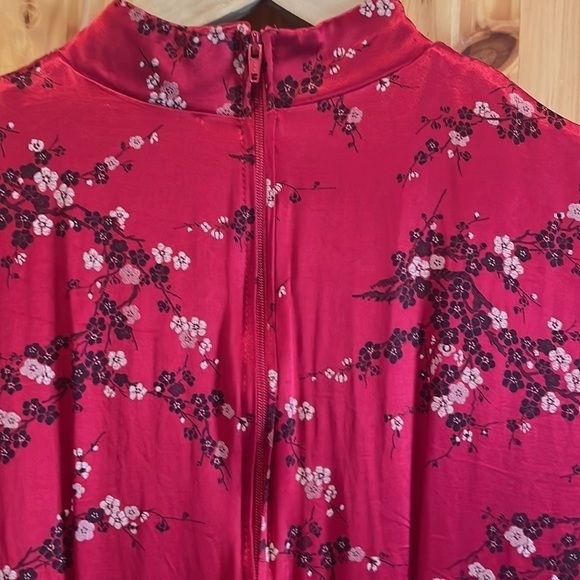 Asian Dress Acetate/Rayon Cherry Blossom Flowers Sz 7/8 by Breakin Loose in the