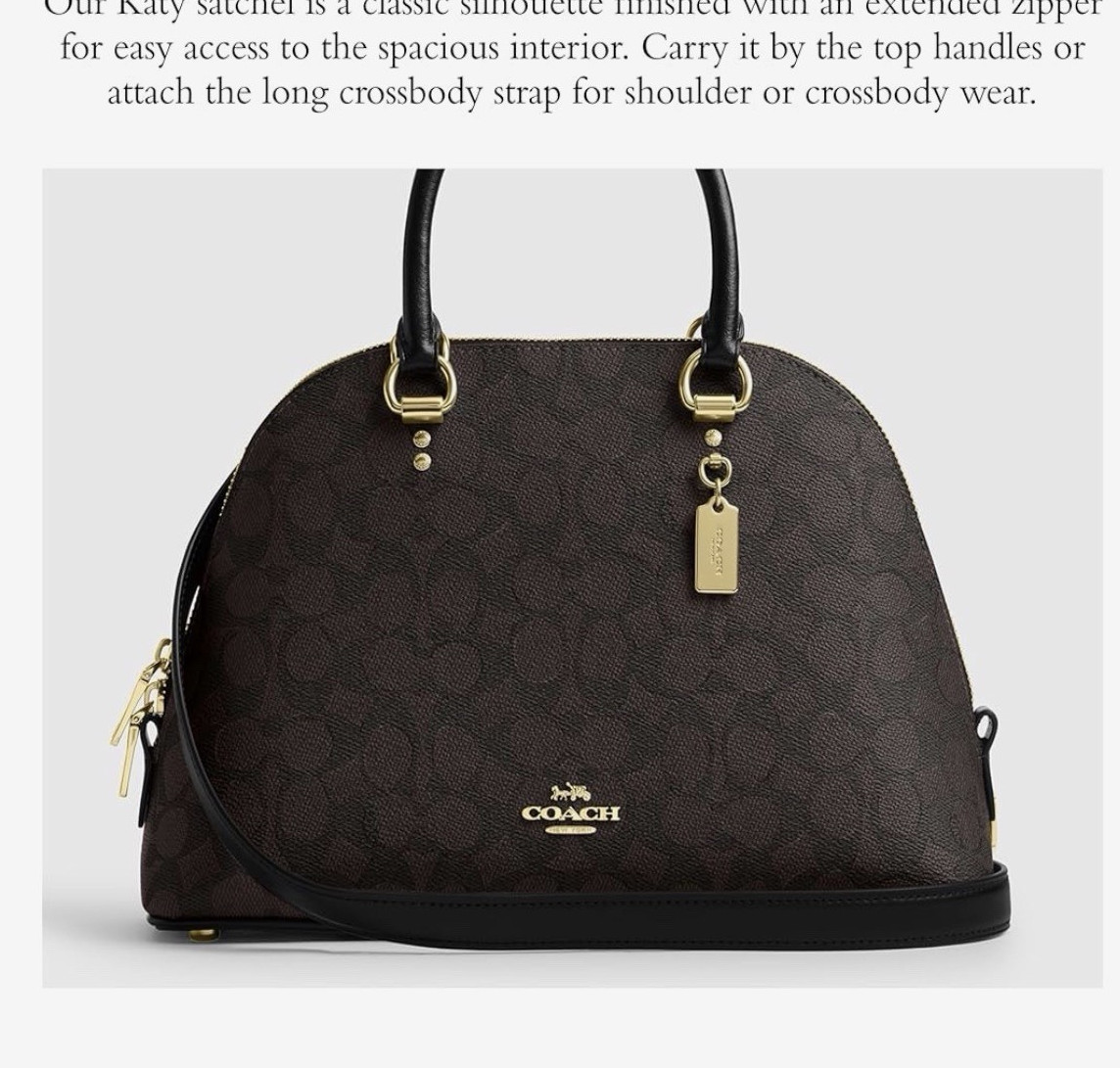 COACH Unisex Katy Satchel