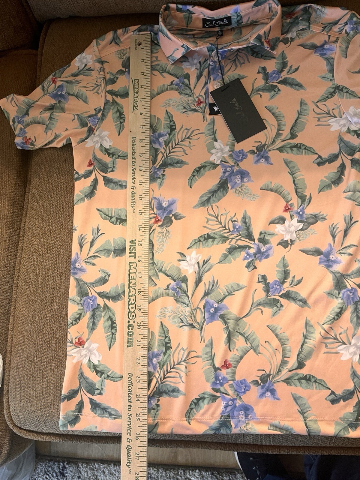 Bad Birdie Polo Shirt Mens size small Performance Golf New! flora fiesta
