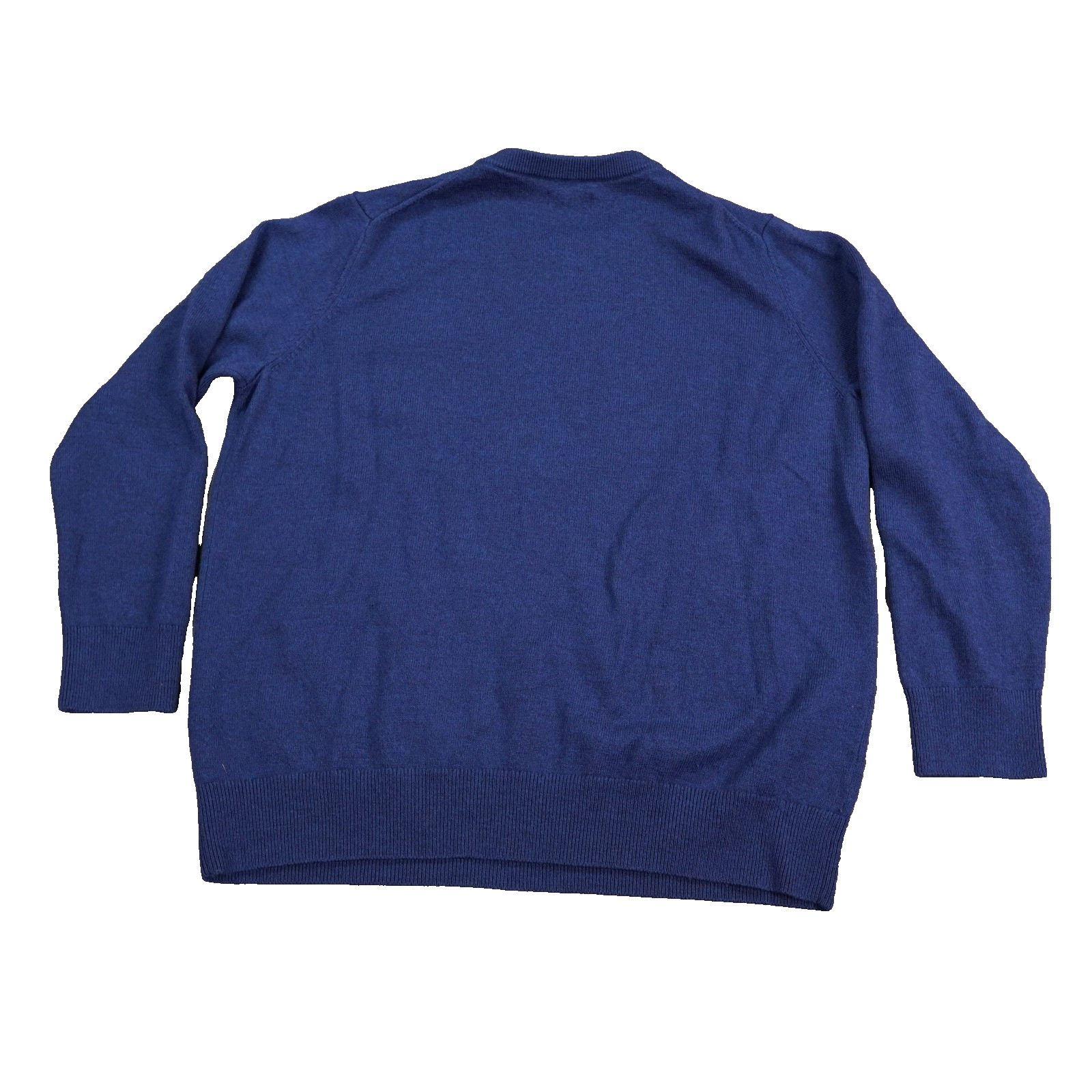 VTG LL Bean Signature Merino Wool Mens Sweater XXL Blue Crewneck Knit Pullover