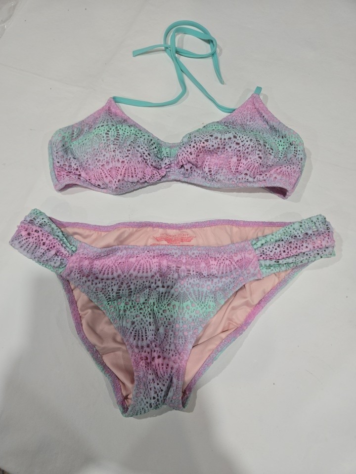 Victoria Secret “The Knockout” Crochet Bikini Tie Dye Classic Hipster