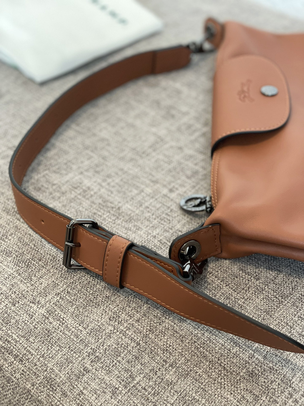 Longchamp Caramel-Colored Large Capacity Shoulder Tote Dust Bag Included No Box