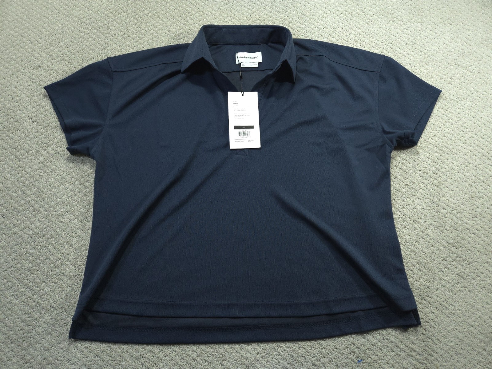 Ministry Of Supply Top Apollo X Polo Womens XL NWT NASA Phase Change Shirt Blue