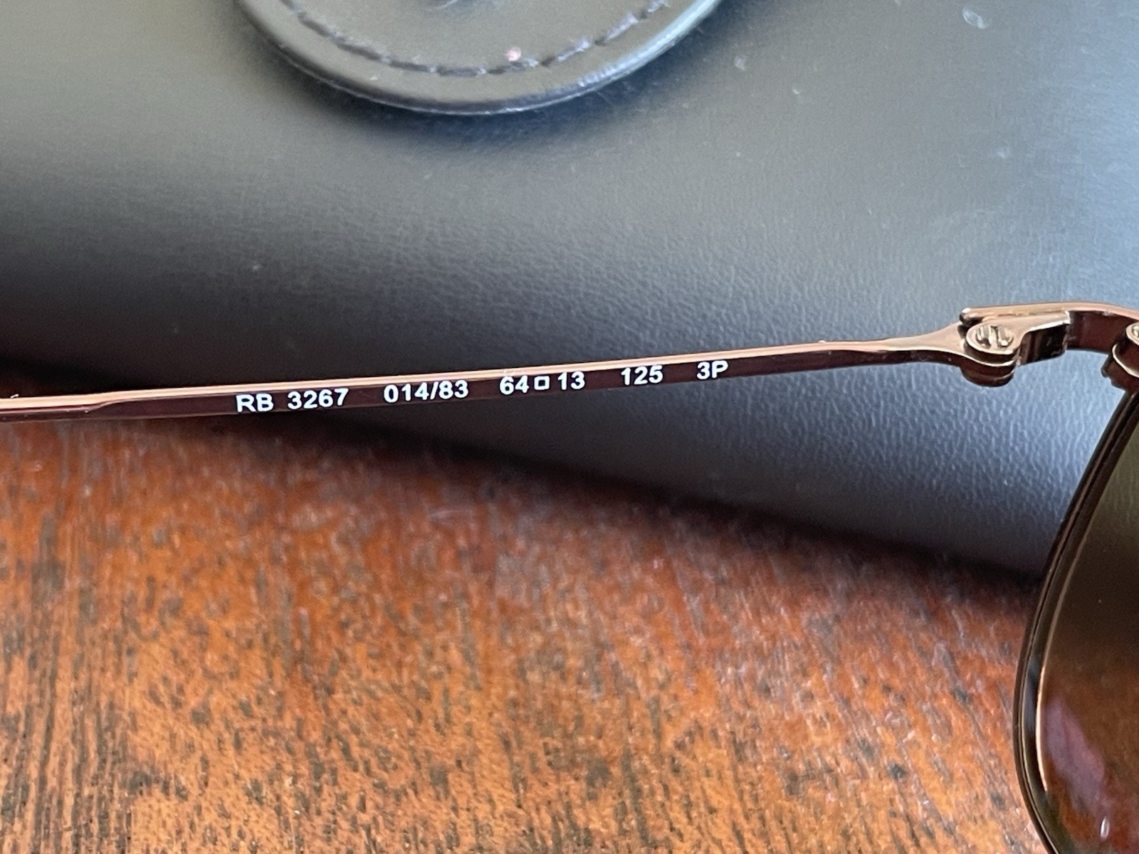 Ray-Ban RB3267 014/83 Polarized Aviator Sunglasses Brown 64[]13 125 Case