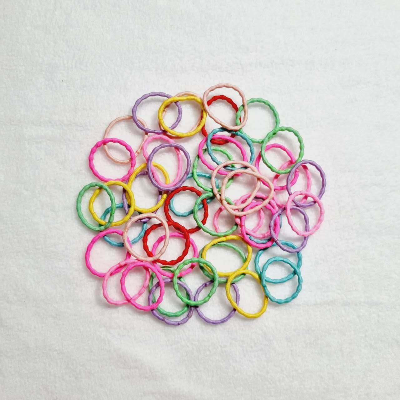 50 Pcs small/mini Hair Ties Elastics Ponytail Holders Girls Kids Hairband