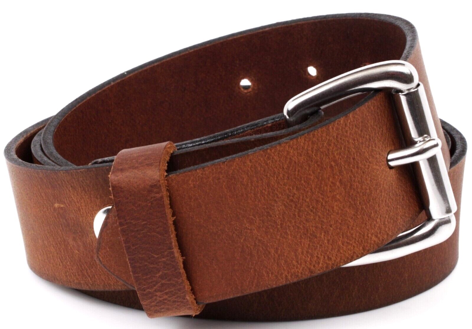Men’s Belt Full Grain Genuine Buffalo Leather Jean Dress USA Amish Handmade 1.5″