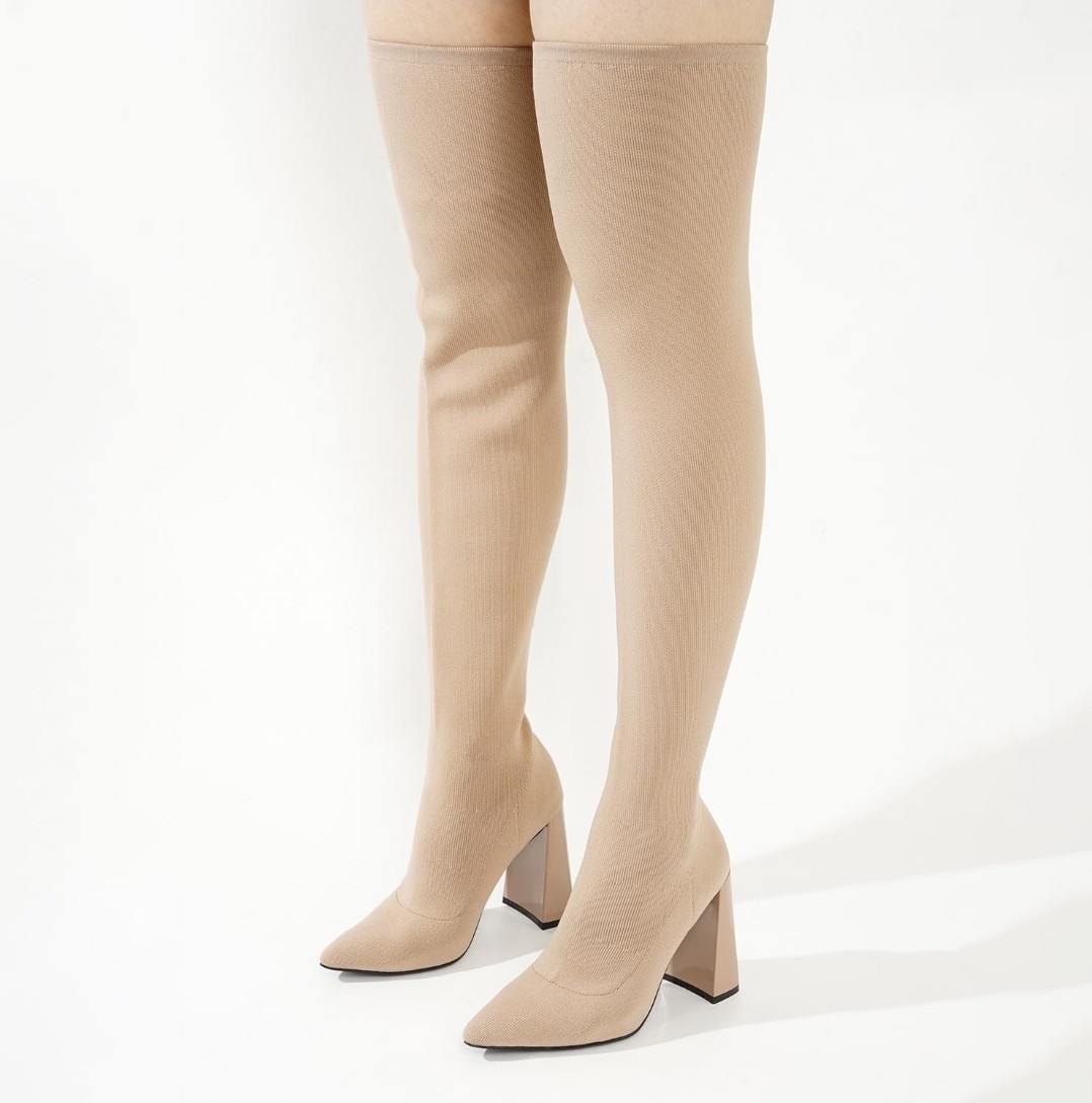 Cape Robbin Thigh High Boots for Women – Knee High Over The Knee Boots Size 10