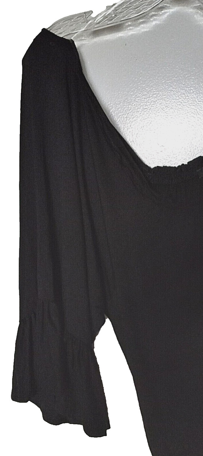 Cupio 95% viscose, 5% spandex solid black jersey off-the shoulder dress Size XL