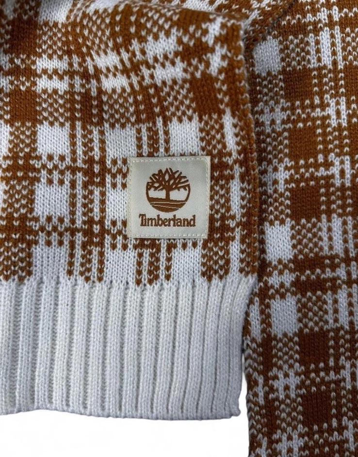 Timberland Wheat Plaid Scarf NWT 64 Inches