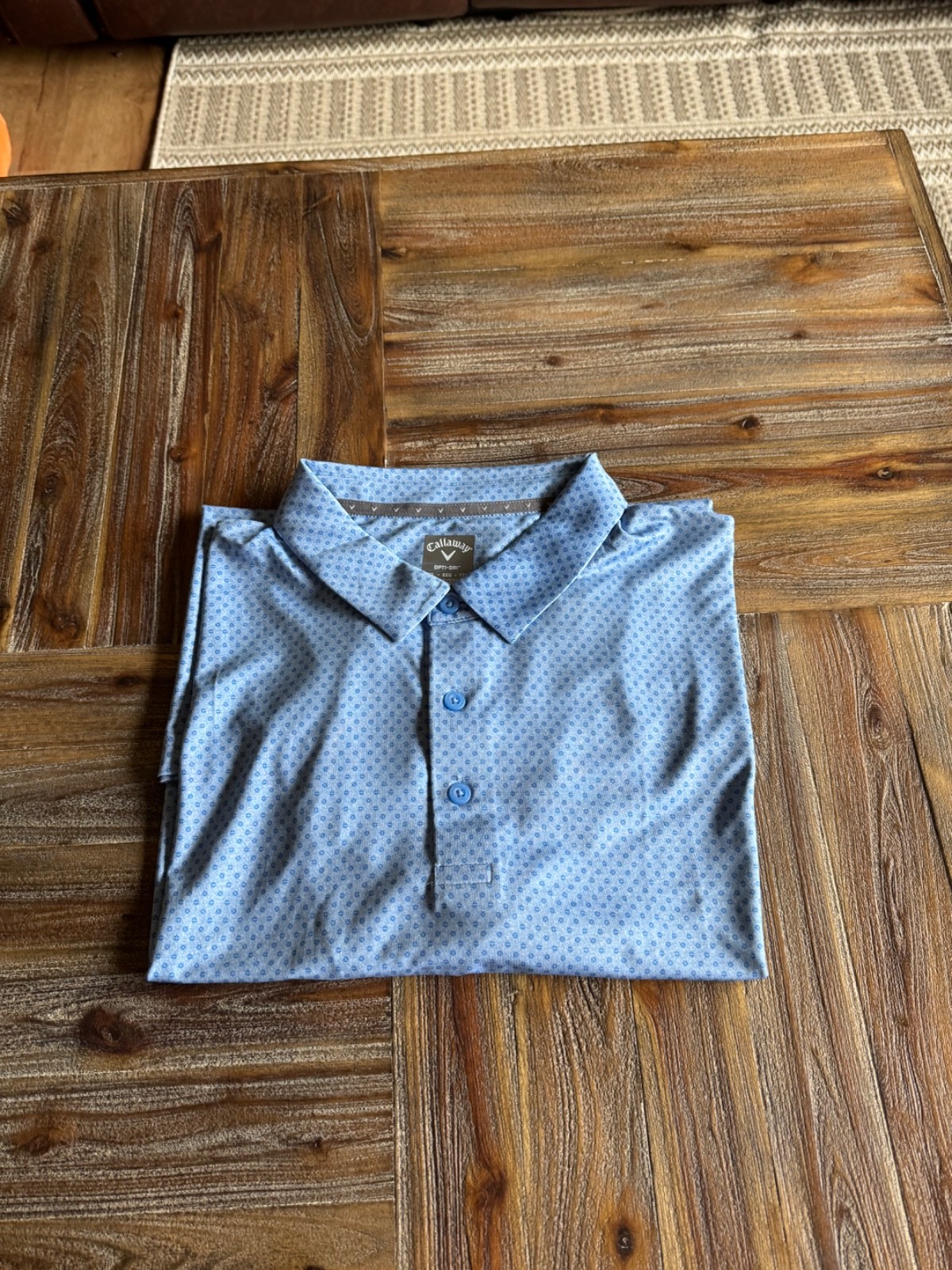 Callaway Moisture Wicking Performance Short Sleeve Golf Polo Lt Blue Size XXL