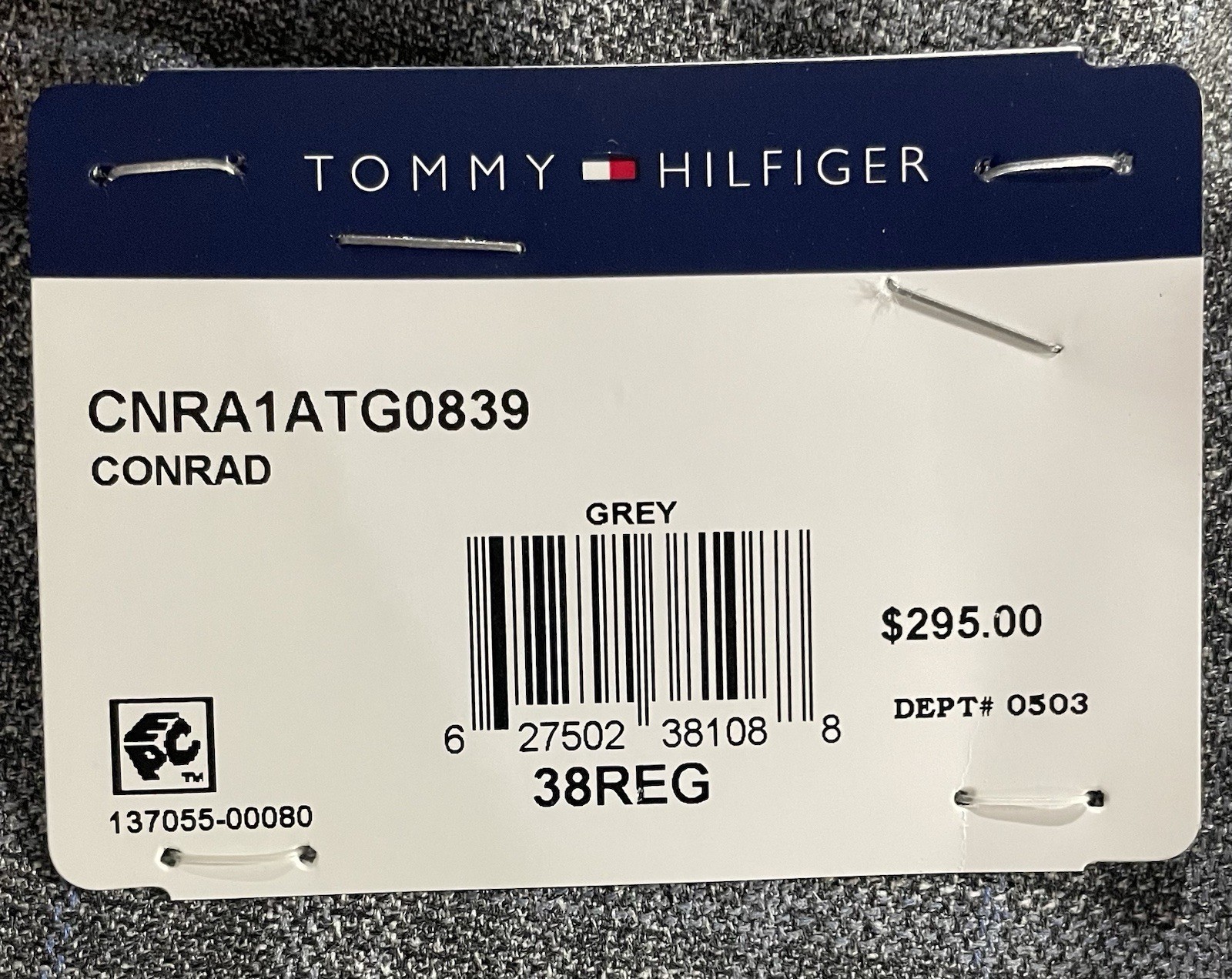 Tommy Hilfiger Modern fit Sport Coat Blazer 38R Light Grey Blue Plaid New NWT
