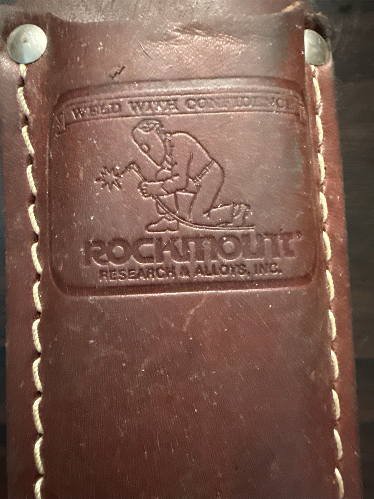 Weld With Confidence Rockmount Research & Alloys LEATHER TOOL SHEATH AS SHOWN