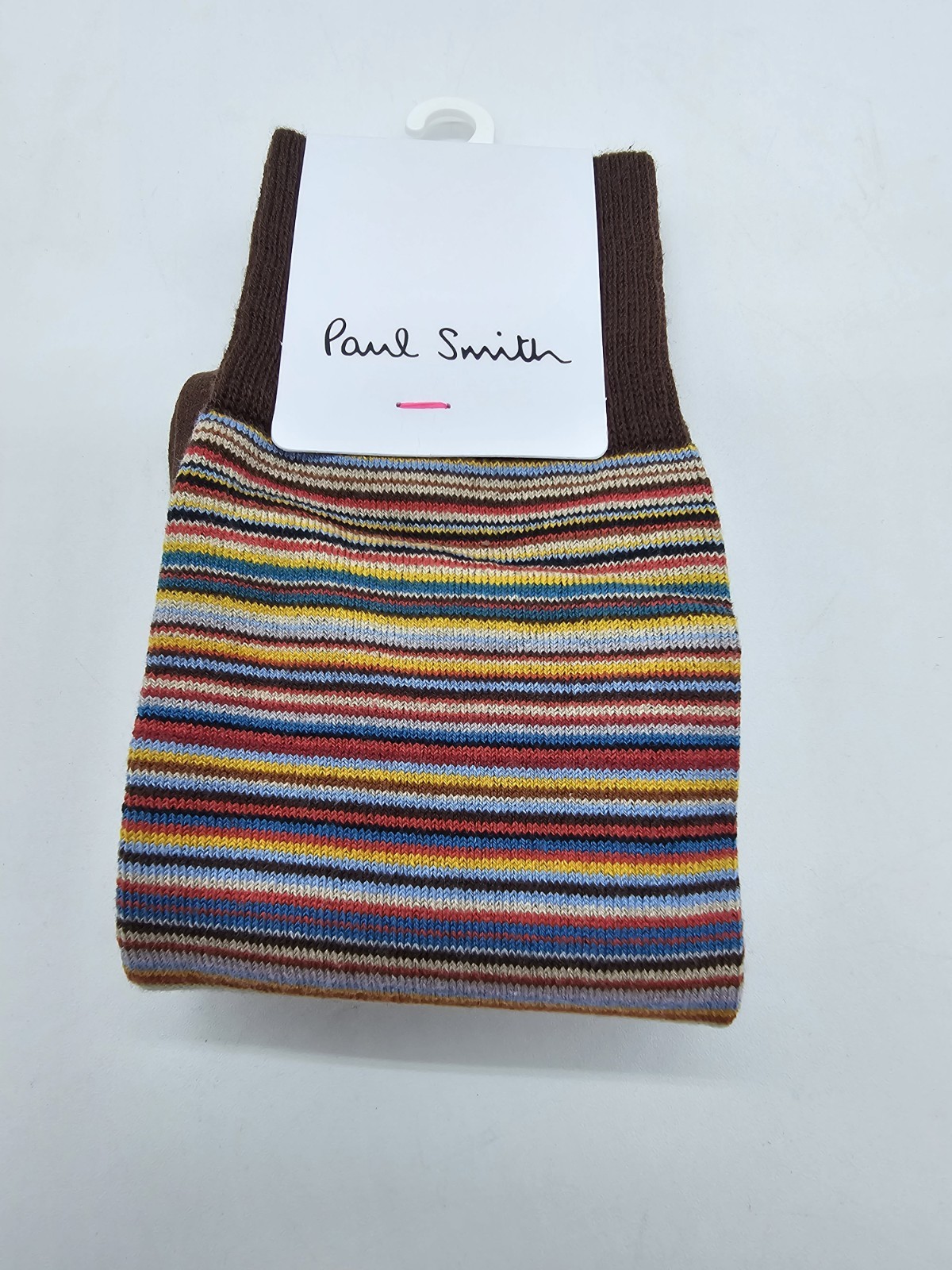 Paul Smith Multi Stripe Brown Socks Made in England Great gift F599 314