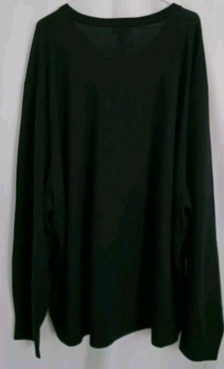 NEW Mens Van Heusen Black V Neck Sweater Wool Acrylic Blend 4XL