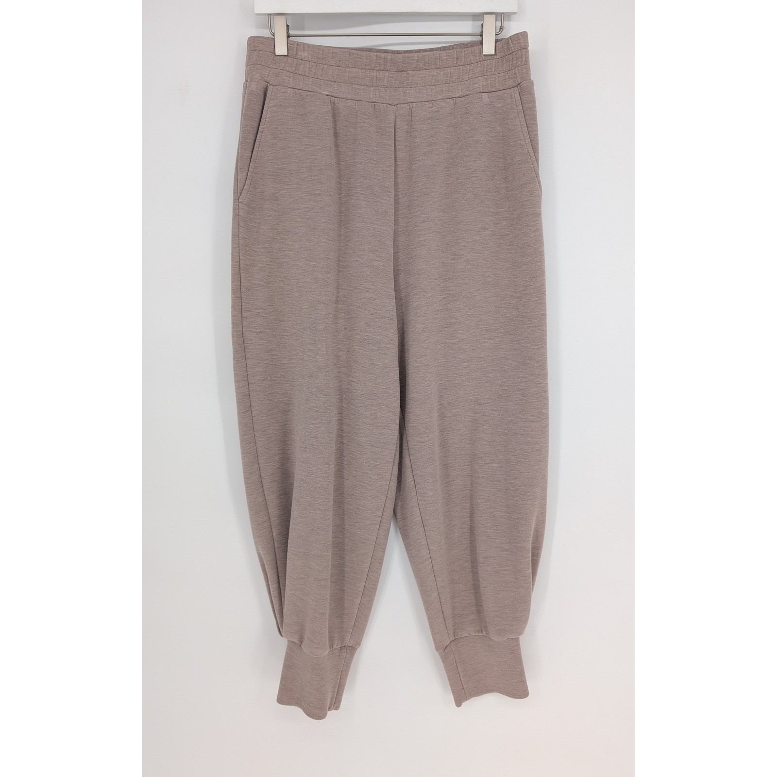 Varley DoubleSoft Gabriella Sweat & Relaxed Pant Set Women L Taupe Athleisure