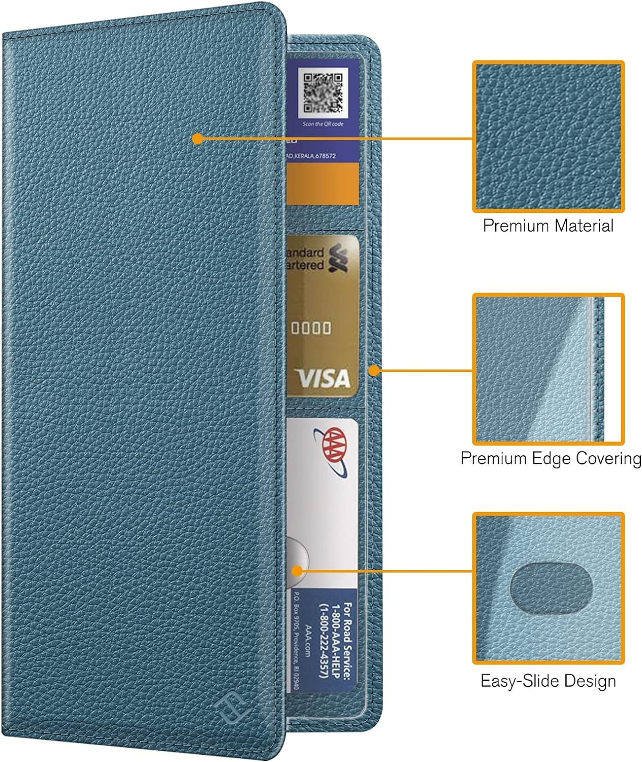 Car Registration Insurance Card Holder Vehicle Glove Box Card Organizer Wallet