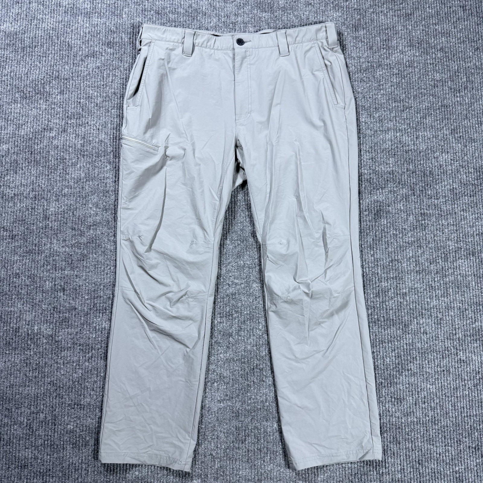 Orvis Jackson Quick-Dry Pants Mens 38×30 Gray Khaki Hiking Technical Stretch