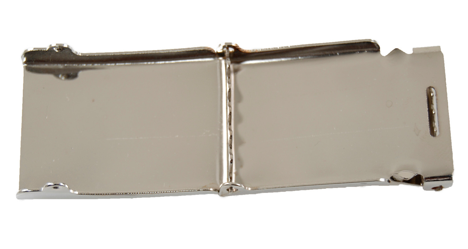 “PLAIN SILVER” MILITARY CANVAS FLIP WEB BELT & BUCKLE 60 INCHES