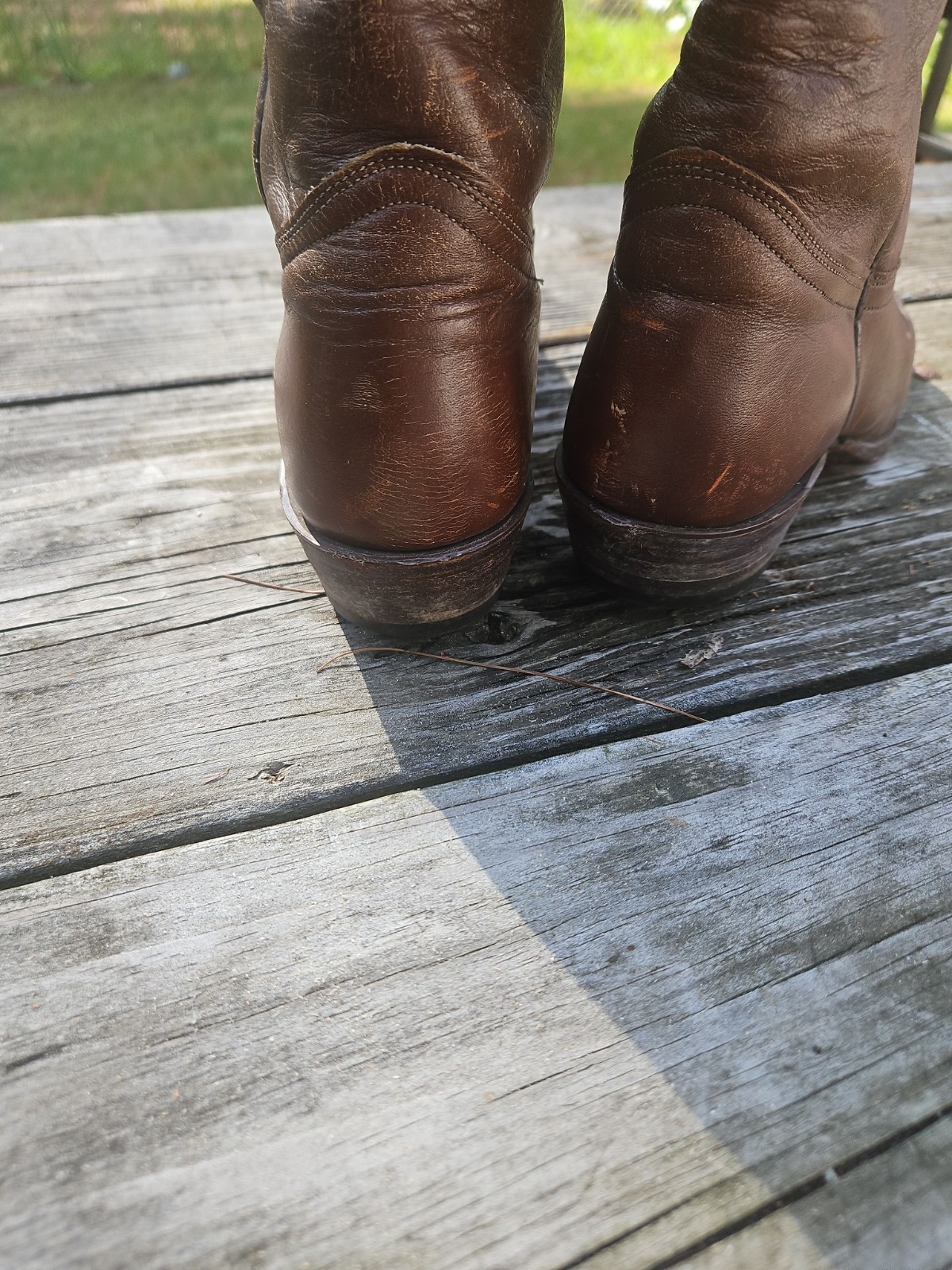 J. Chisholm Men’s 9.5 D Handcrafted Western Style 911 Leather Cowboy Boots USA
