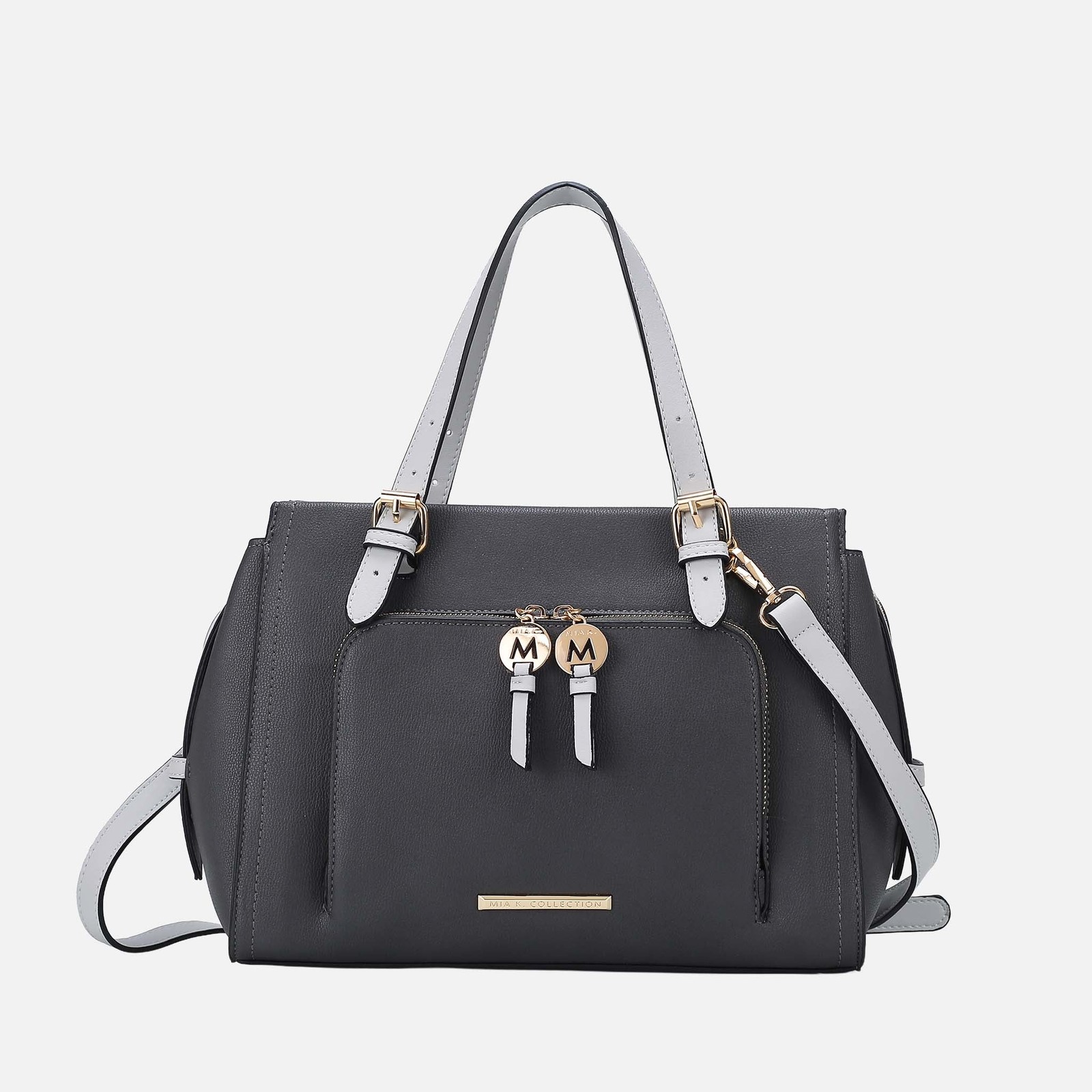 Lightweight Petite Vegan Satchel with Organized Pockets