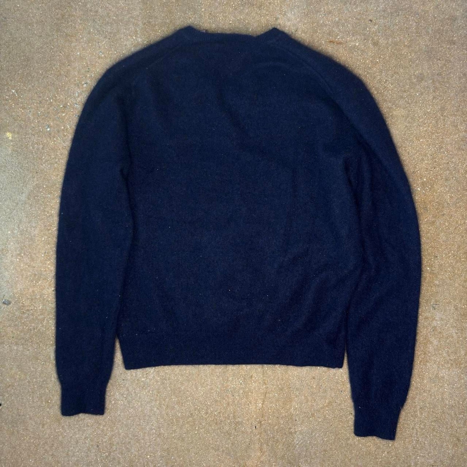 “Black Brown” 1826 100% Cashmere V Neck Sweater Mens XXL Navy Blue