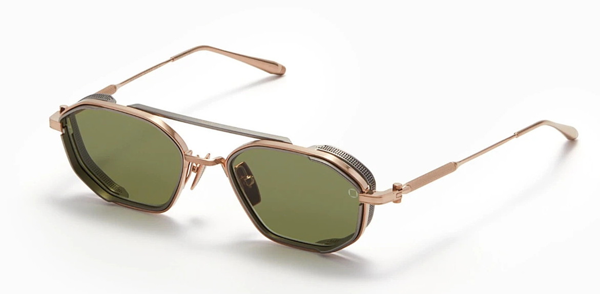 NEW AKONI ERIS-TWO BRUSHED GOLD PALLADIUM SUNGLASSES