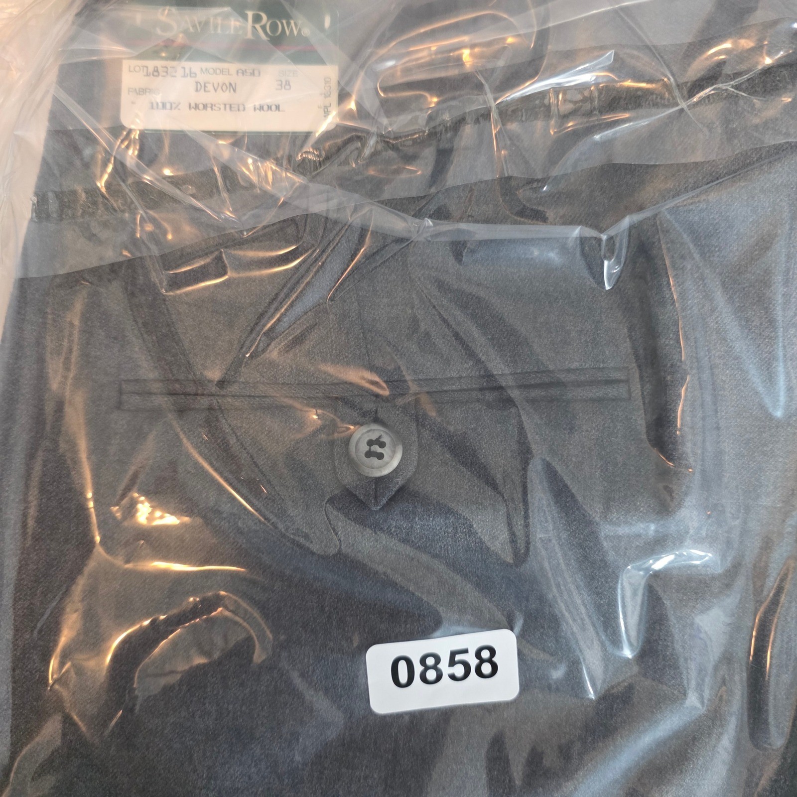 Savile Row Dress Pants Mens 38 Gray Pleated 100% Worsted Wool Made in USA Devon