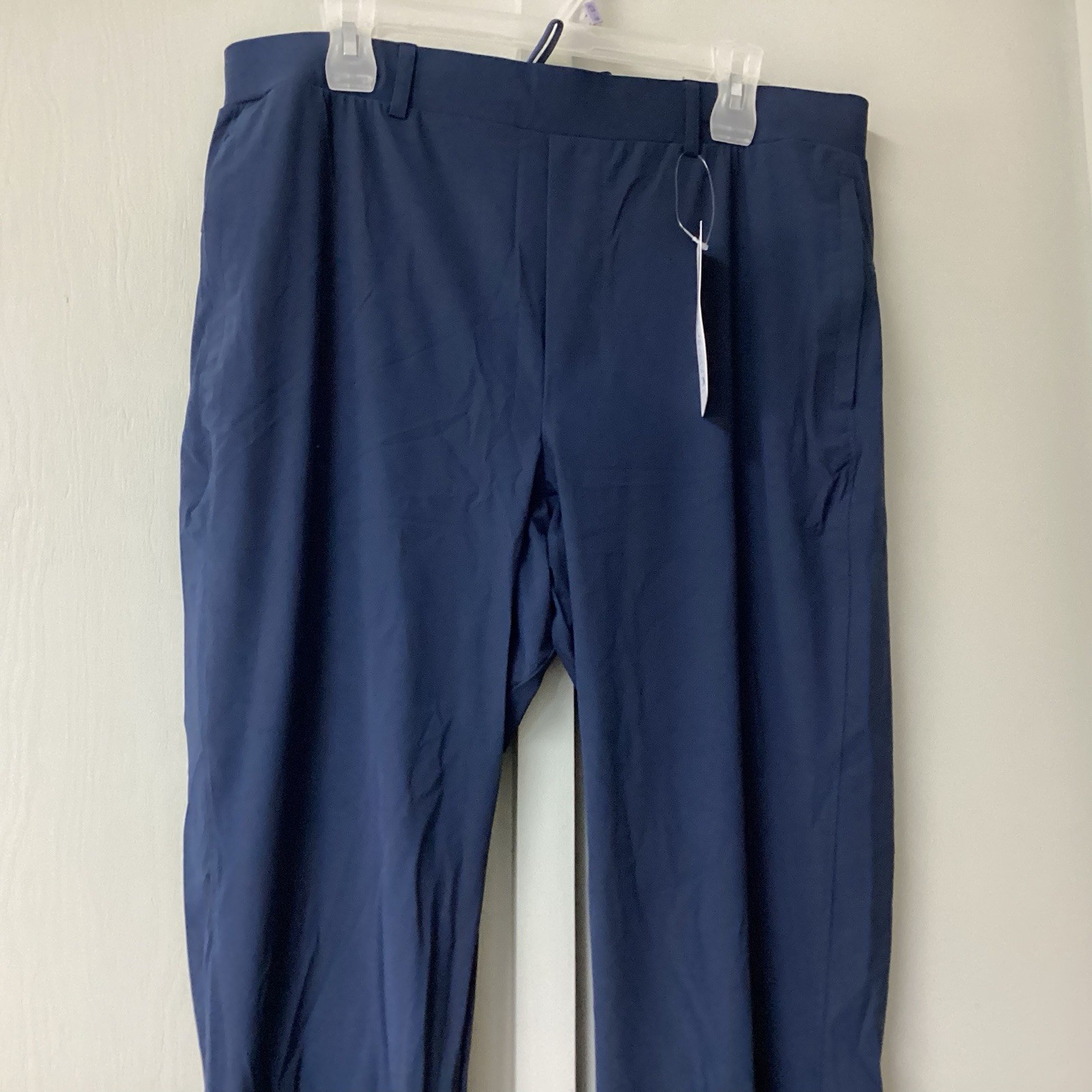 &Collar Performance Menswear Athletic Blue Navy Slim Fit Pants Size 36 X 32 NWT
