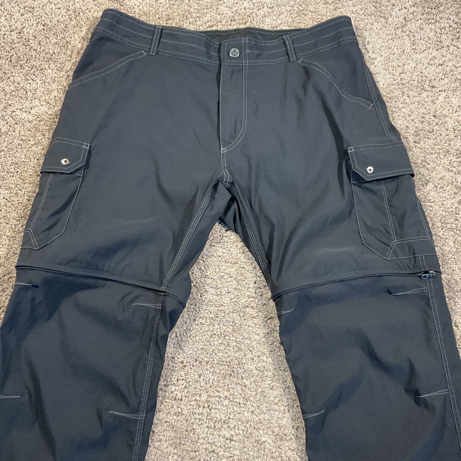 KUHL Renegade Convertible Stealth Cargo Pants Mens 38×30 Black