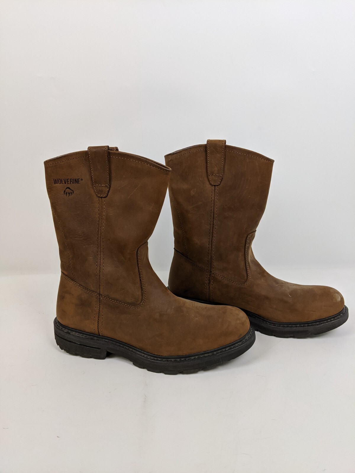 Wolverine W04727 Wellington Brown Leather Work Boots Size 10.5 Oil Resistant