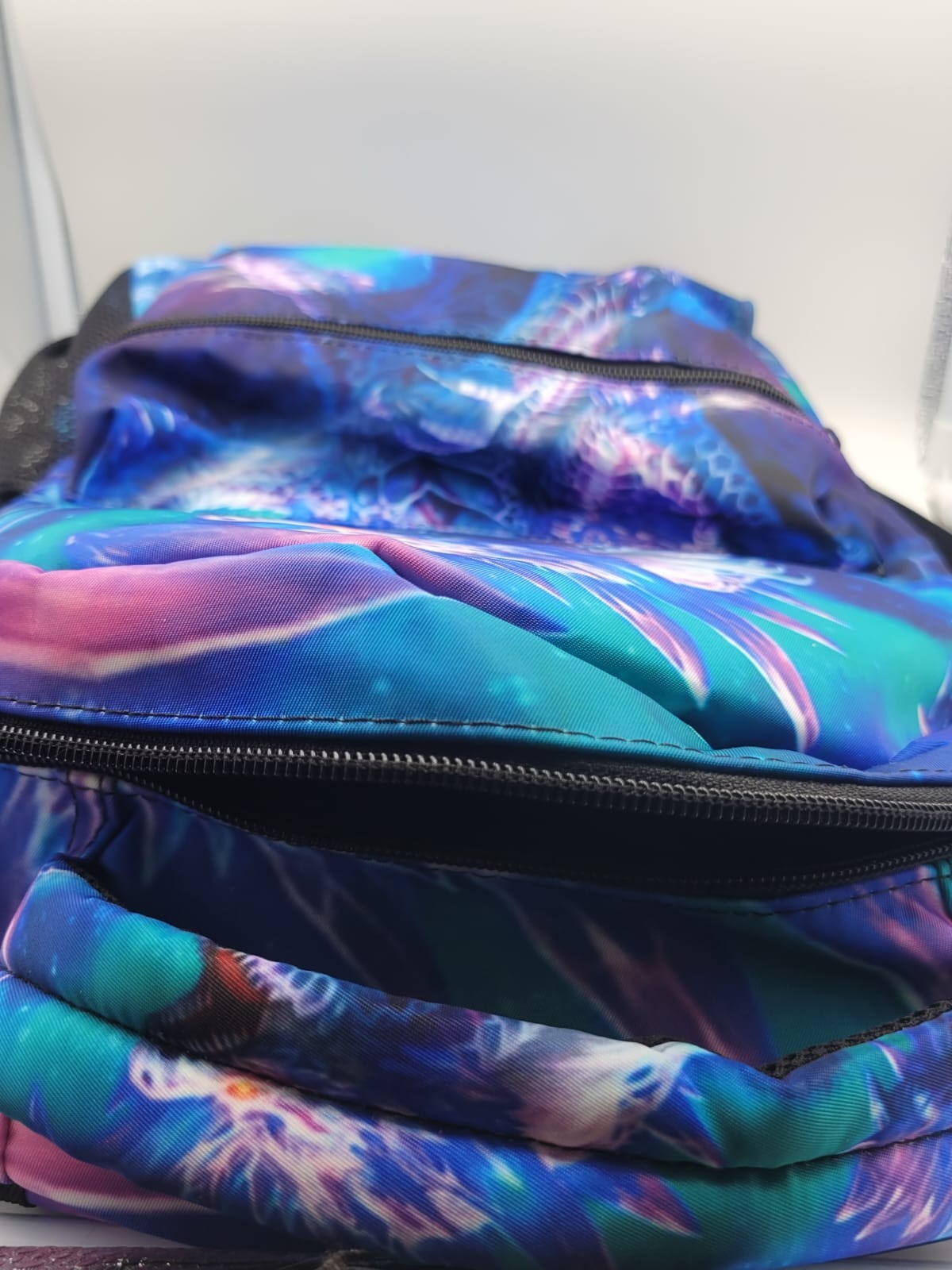 Dragon Print School Bag Backpack, Schoolbag Mesh Pouch 17×11″ byc6